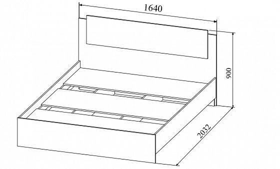 Кровать "Софи" СКР1600.1 (1600 мм) - Кровать "Софи" 1600 мм СКР1600.1 с размерами