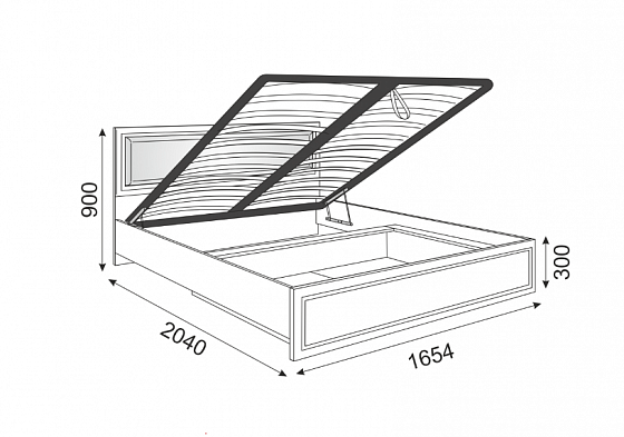 Кровать "Беатрис" с подъемным механизмом и мягкой спинкой модуль №11 - Кровать "Беатрис" с подъемным