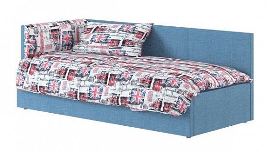 Диван-кровать "Остин" 800 мм левый синий лондон