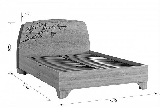 Кровать "Виктория-1"   1400 - Кровать "Виктория-1"   1400: Схема