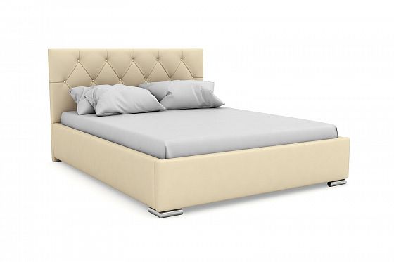 Кровать "Милан" 1600 с ламелями/стразы - Цвет: Бежевый 004