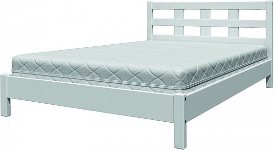 Кровать "Вероника-4" 900 мм + ламели - Цвет: Белый античный
