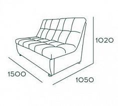 Модуль диванный для дивана "Триумф 5" 1500