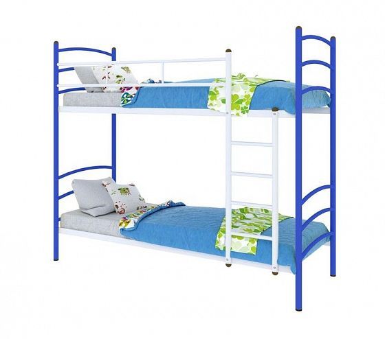 Кровать двухъярусная "Милана Duo" 900 мм Правая (ламели) - Цвет: Синий