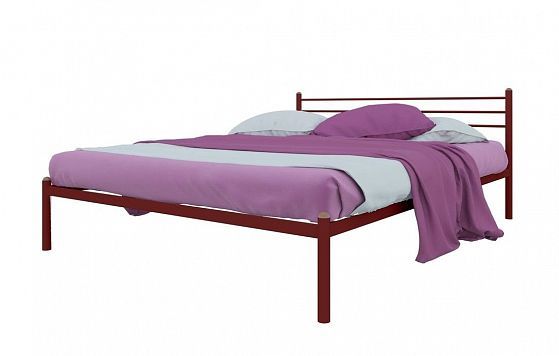 Кровать "Милана" 1600 мм (ламели) - Цвет: Красный