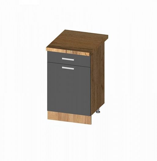 Шкаф нижний "Флореаль" с 1 ящиком ШН1Я 500 - схематичный вид