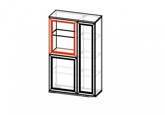 Шкаф низкий с малой стеклянной дверью "Александрия" ШК-115 - Схема
