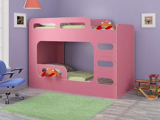 Кровать двухъярусная "Дельта-Макс" 20.03 - Цвет: Розовый