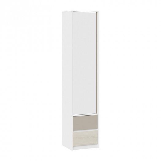 Шкаф для белья  "Сканди" СМ-386.07.21-20 - Цвет: Белый/Дуб Гарден/Глиняный Серый