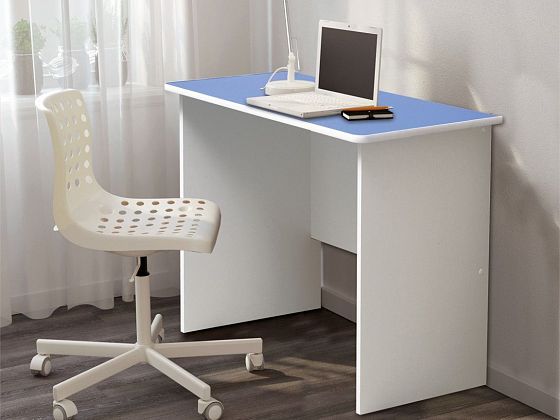 Стол компьютерный №8 - Стол компьютерный №8, Цвет: Белый/Синий