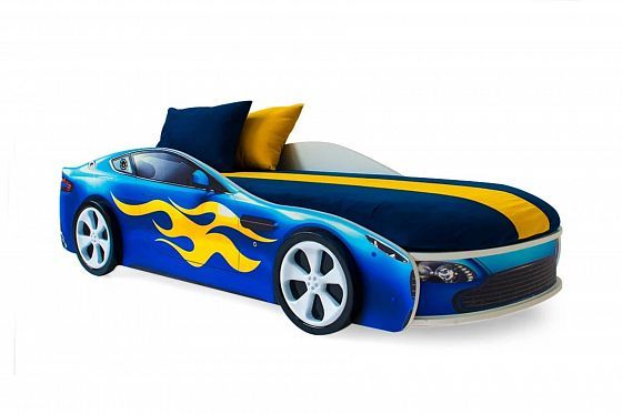 Детская кровать-машина "Бондмобиль синий", Цвет: Синий