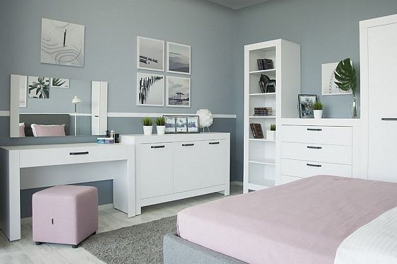 Модульная спальня "Норвегия" - Вариант 2, цвет: Белый