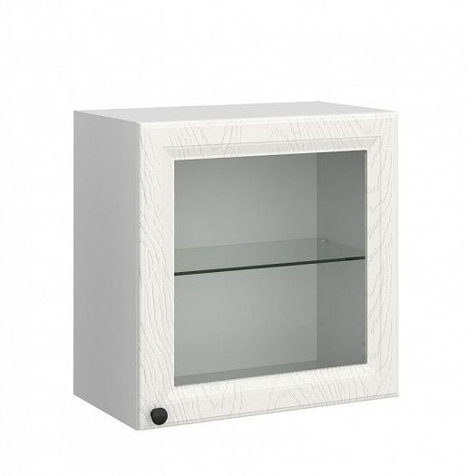 Шкаф навесной со стеклом "Гала" 6162 - Шкаф навесной со стеклом "Гала" 6162, Цвет: Белый/Роял Вуд Бе